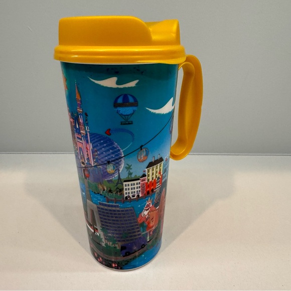 Disney World 50th Anniversary Refillable Mug Mickey Minnie Resort Cup Excellent - Picture 4 of 8
